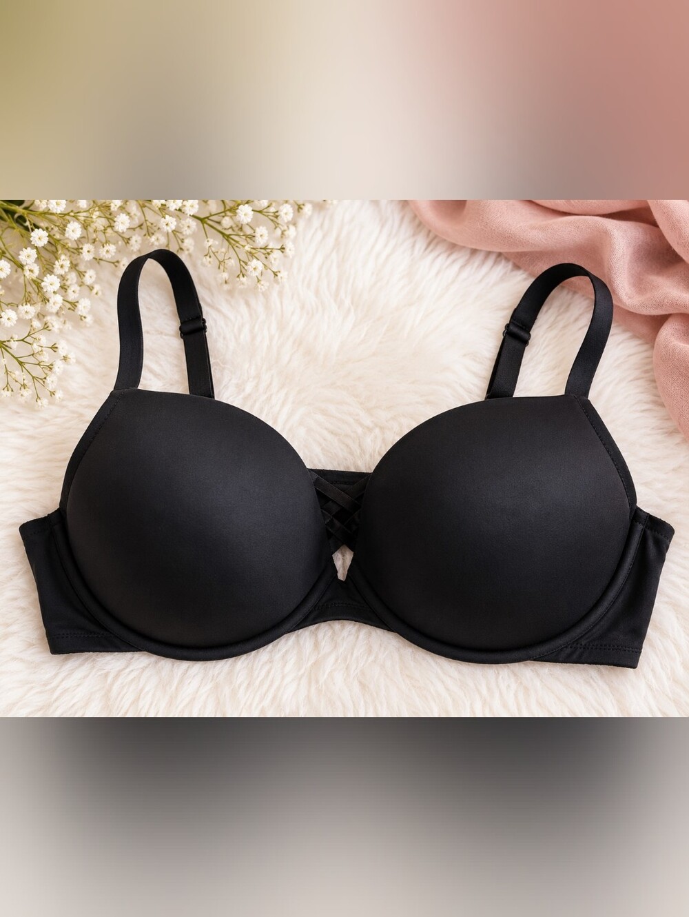 Torrid Curve Black Smooth Padded Underwire Bra 40DDD